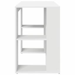 Berkfield Home White White Computer Desk White Particle board Medium Storage - thumbnail 6