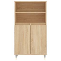 Berkfield Home Highboard Sonoma Oak 60x36x110 cm Engineered Wood in Light Oak - Size: 60 x 36 x 110 cm - thumbnail 5