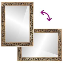 Berkfield Home Beautiful Bathroom Mirror 50x70x2.5 cm Solid Wood Mango & Glass in Brown - thumbnail 4