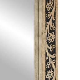 Berkfield Home Beautiful Bathroom Mirror 50x70x2.5 cm Solid Wood Mango & Glass in Brown - thumbnail 6