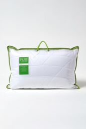 Homescapes Luxury Hypoallergenic Bamboo Pillow for Back Sleepers in White - thumbnail 1
