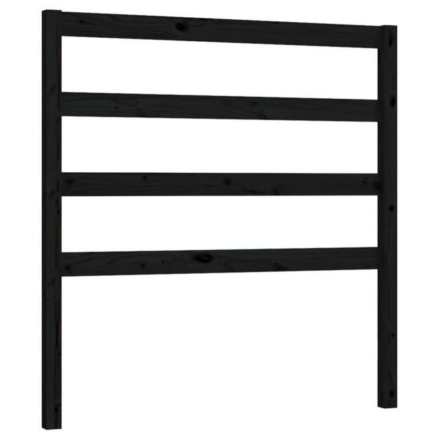 Berkfield Home Bed Headboard Black 95x4x100 cm Solid Wood Pine - Size: 95 x 4 x 100 cm - image 1