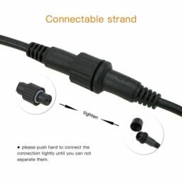SPETLEK Festoon String Lights Outdoor Garden 10 Bulbs in Black - thumbnail 4