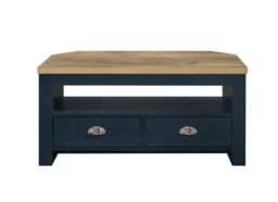 Birlea Corner TV Unit Cream Highgate Entertainment & Oak Farmhouse Shabby Chic in Blue - thumbnail 4