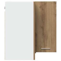 Berkfield Home Hanging Corner Cabinet Lyon Artisan Oak 57x57x60 cm Engineered Wood in Brown - Size: 57 x 57 x 60 cm - thumbnail 5
