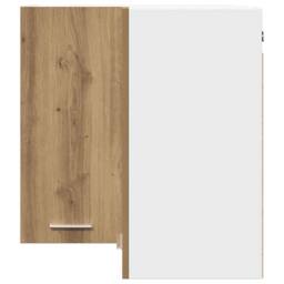 Berkfield Home Hanging Corner Cabinet Lyon Artisan Oak 57x57x60 cm Engineered Wood in Brown - Size: 57 x 57 x 60 cm - thumbnail 4
