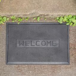 Nicola Spring Heavy Duty Rubber Door Mat - 60 x 40cm - Welcome in Black - Size: 40 cm x 60 cm - thumbnail 6