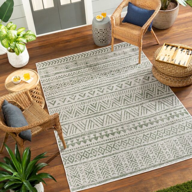 Livabliss Eagean Global Green Ivory Yellow Pink Brown In- & Outdoor Rug - Size: 160 cm x 230 cm - image 1