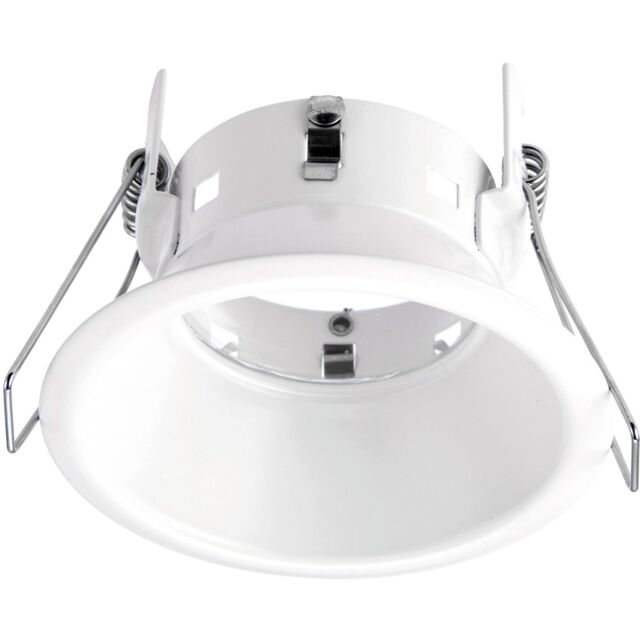 Loops Anti-Glare Recessed Bathroom Downlight IP65 - 50W GU10 Reflector - Matt White - image 1