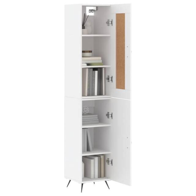 Berkfield Home Highboard White 34.5x34x180 cm Engineered Wood - image 1