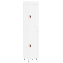 Berkfield Home Highboard White 34.5x34x180 cm Engineered Wood - thumbnail 3