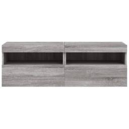 Berkfield Home TV Wall Cabinets with LED Lights 2 pcs Grey Sonoma 60x30x40 cm - Size: 60 x 30 x 40 cm - thumbnail 9