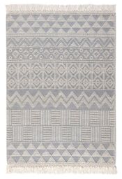The Rug Shop UK Grey Handmade Modern Geometric Kilim Easy To Clean Ivory Area Rug - Size: 200 cm x 280 cm - thumbnail 8