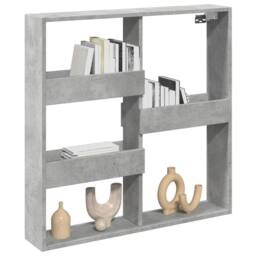 Berkfield Home Wall Cabinet Concrete Grey 80x15x80 cm Engineered Wood - Size: 80 x 15 x 80 cm
