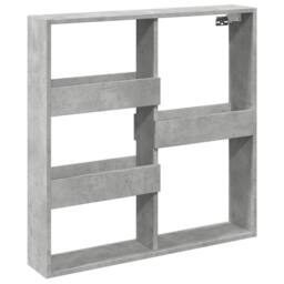 Berkfield Home Wall Cabinet Concrete Grey 80x15x80 cm Engineered Wood - Size: 80 x 15 x 80 cm - thumbnail 3