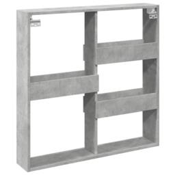 Berkfield Home Wall Cabinet Concrete Grey 80x15x80 cm Engineered Wood - Size: 80 x 15 x 80 cm - thumbnail 6
