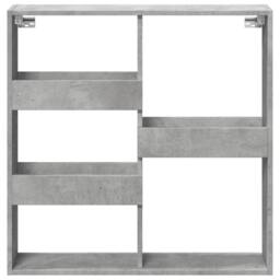 Berkfield Home Wall Cabinet Concrete Grey 80x15x80 cm Engineered Wood - Size: 80 x 15 x 80 cm - thumbnail 4