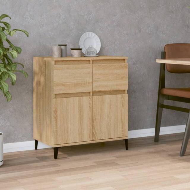 Berkfield Home Sideboard Sonoma Oak 60x35x70 cm Engineered Wood in Natural - Size: 60 x 35 x 70 cm - image 1