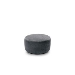 Abakus Direct Harriet Crushed Chenille Swivel Footstool in Dark Grey - thumbnail 2