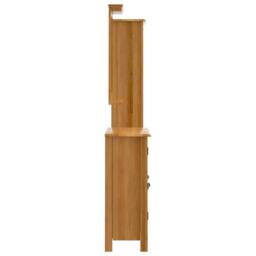 Berkfield Home 4 Piece Bathroom Furniture Set Solid Wood Pine in Brown - thumbnail 6