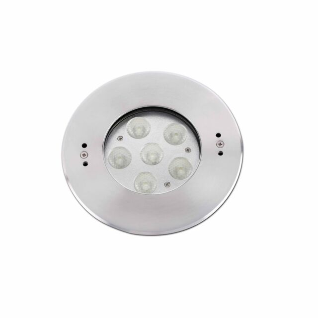 Netlighting Edel LED Outdoor Recessed Spotlight Matt Nickel IP68 in Grey - image 1