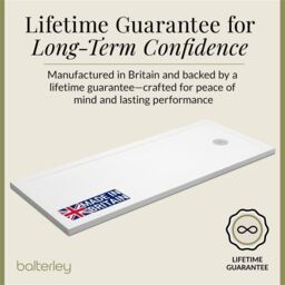 Balterley Low Profile Rectangular Shower Tray Bath Replacement Resin 170x70cm in White - Size: 170x70 cm - thumbnail 4
