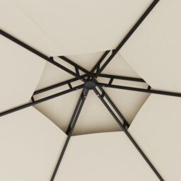 Berkfield Home Gazebo with Sidewalls 3.1x2.7 m Cream in Beige - thumbnail 5