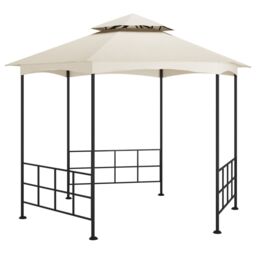 Berkfield Home Gazebo with Sidewalls 3.1x2.7 m Cream in Beige - thumbnail 1