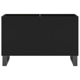 Berkfield Home Record Cabinet Black 74.5x38x48 cm Engineered Wood - thumbnail 4