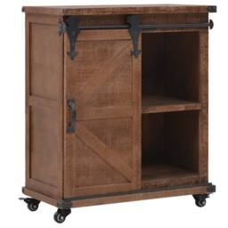 Berkfield Home Storage Cabinet Solid Fir Wood 64x33.5x75 cm Brown - thumbnail 5