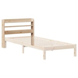 Berkfield Home Headboard with Shelves 100 cm Solid Wood Pine in Brown - thumbnail 6