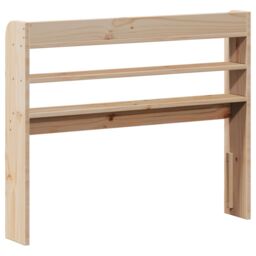 Berkfield Home Headboard with Shelves 100 cm Solid Wood Pine in Brown - thumbnail 5