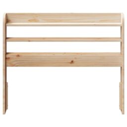 Berkfield Home Headboard with Shelves 100 cm Solid Wood Pine in Brown - thumbnail 3