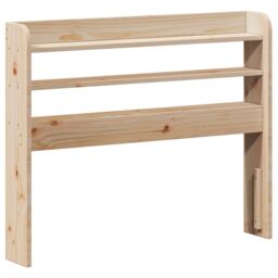 Berkfield Home Headboard with Shelves 100 cm Solid Wood Pine in Brown - thumbnail 2