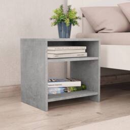 Berkfield Home Elegant Bedside Cabinets 2 pcs Concrete Grey 40x30x40 cm Engineer - Size: 40 x 30 x 40 cm - thumbnail 3