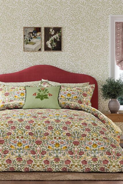 Morris & Co 'Rose' Cotton Duvet Cover Set - Size: Super King - image 1