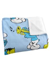 The Smurfs All Over Silky Touch Super Soft Throw Blanket 152 X 127 cm in White - thumbnail 3