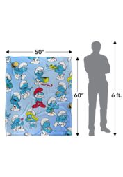 The Smurfs All Over Silky Touch Super Soft Throw Blanket 152 X 127 cm in White - thumbnail 5