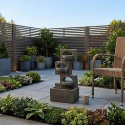 Garden Greatness Geometric Steps Angular Cascade Solar Water Feature - Size: 1 Pack - thumbnail 2