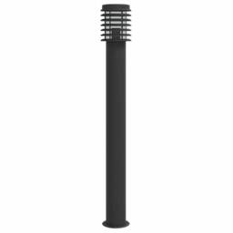 Berkfield Home Outdoor Floor Lamps 3pcs Black 110cm Stainless Steel - thumbnail 6