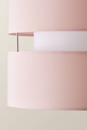 ValueLights Sophia Small 26cm Drum Easy Fit Ceiling Pendant Light Lamp Shade in Dusty Pink - Size: 10 inches - thumbnail 4