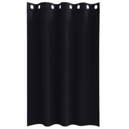 Berkfield Home Curtains with Curtains 2 pcs Black 175 x 140 cm Polyester - thumbnail 4