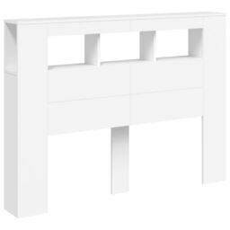 Berkfield Home LED Headboard White 140x18.5x103.5 cm Engineered Wood - thumbnail 5
