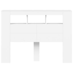 Berkfield Home LED Headboard White 140x18.5x103.5 cm Engineered Wood - thumbnail 6