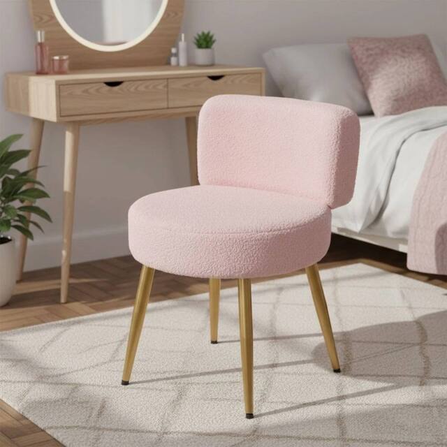 EONLION Dressing Table Stool Chair Makeup Seat in Pink - Size: 100 cm - image 1