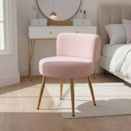 EONLION Dressing Table Stool Chair Makeup Seat in Pink - Size: 100 cm - thumbnail 4