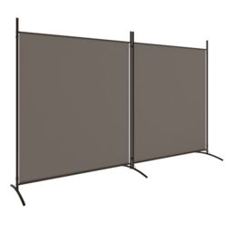 Berkfield Home 2-Panel Room Divider Anthracite 348x180 cm Fabric in Black - thumbnail 2