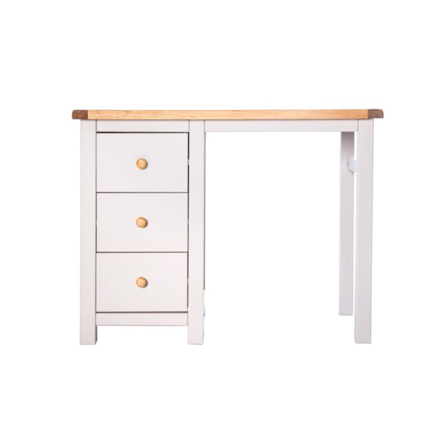 Cabinet Bits Argenta 3 Drawer Desk - Dressing Table Wood Knob in Light Grey - image 1