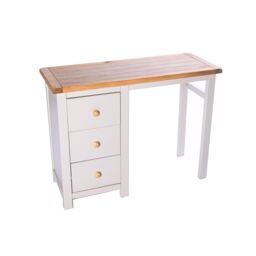 Cabinet Bits Argenta 3 Drawer Desk - Dressing Table Wood Knob in Light Grey - thumbnail 3