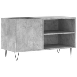 Berkfield Home Record Cabinet Concrete Grey 85x38x48 cm Engineered Wood - Size: 85 x 38 x 48 cm - thumbnail 2